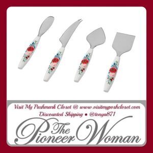 🦋 New Pioneer Woman Wishful Winter Holiday Knife Cheese Utensils, Set of 4